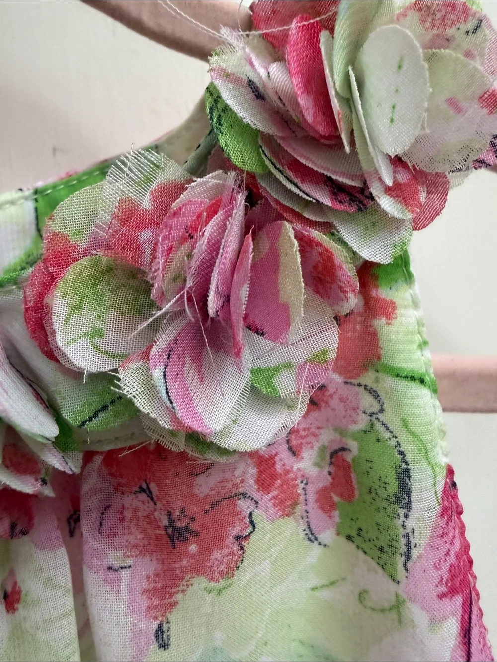 Little Me 4T Girls Pink & Green Floral Sleeveless Sundress Dress
